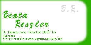 beata reszler business card